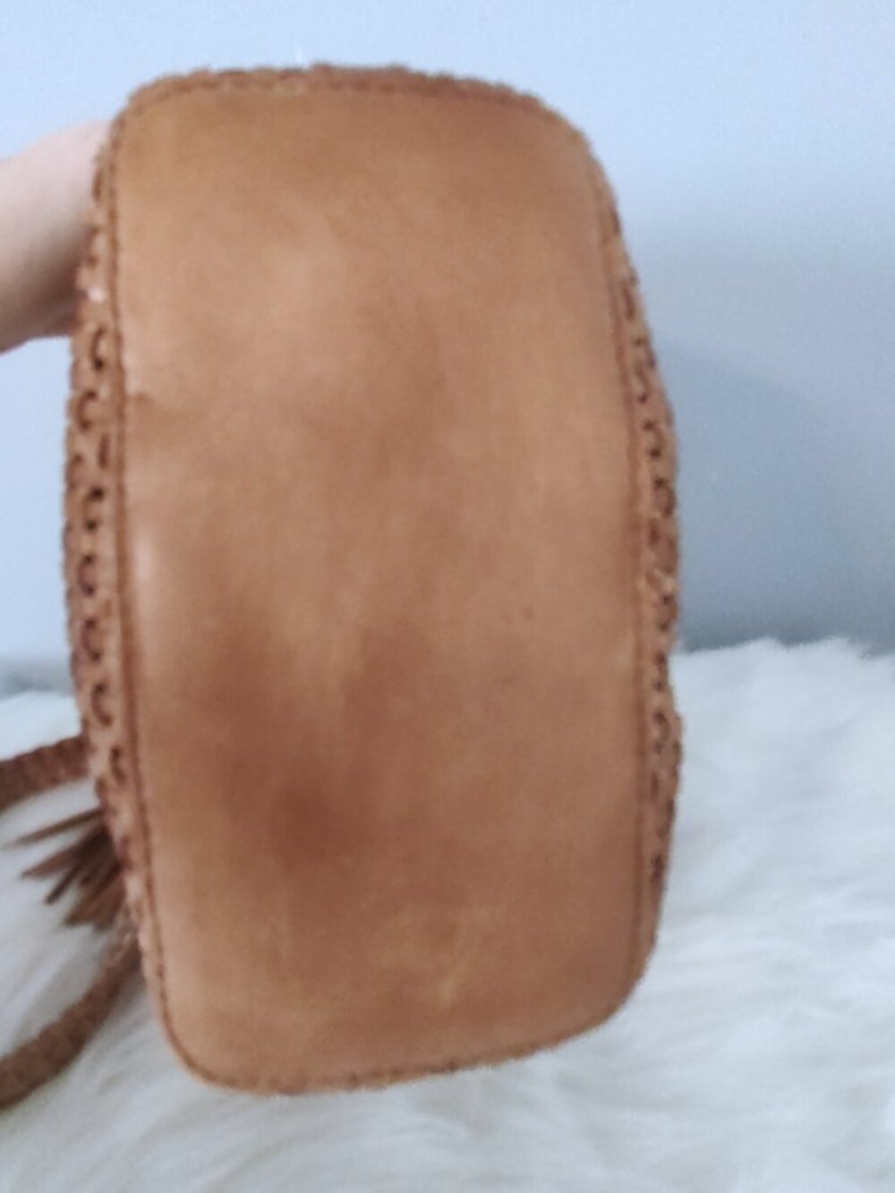 NEW Patricia Nash woven leather crossbody w/tassel NWT - Picture 8 of 12